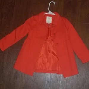 Orange toddler girl jacket